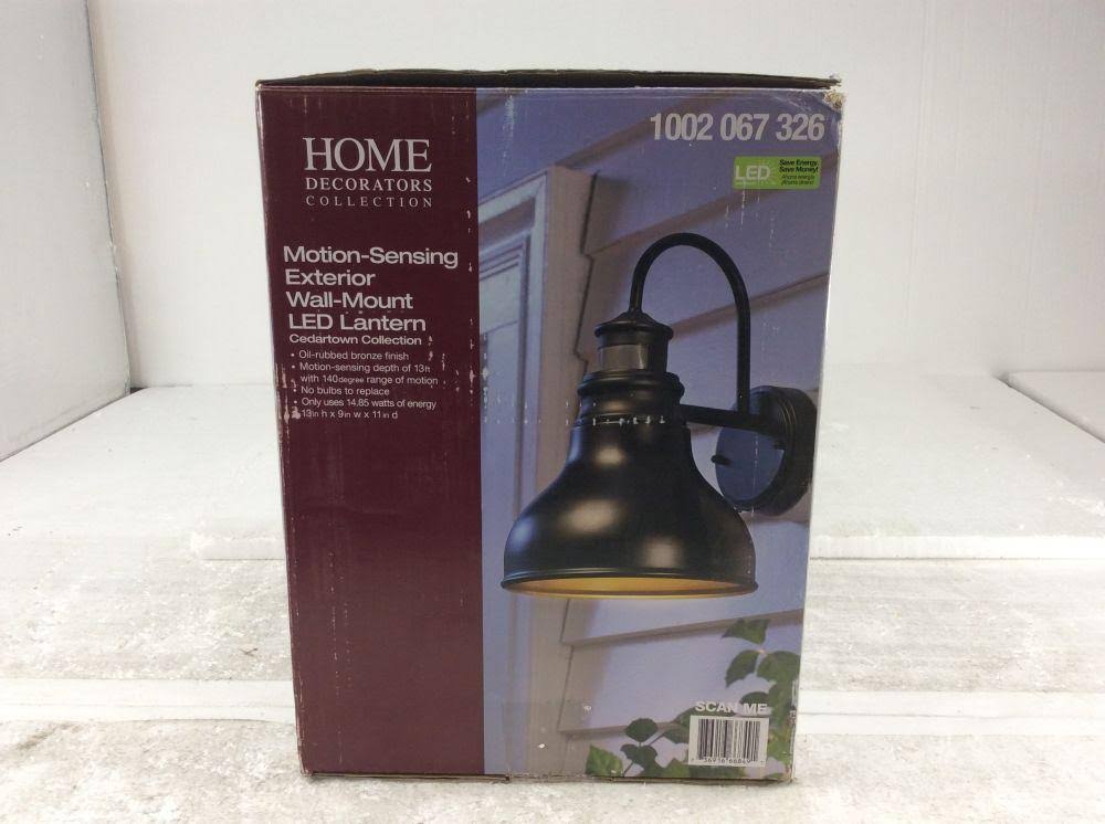 Home Decorators Collection Oil Rubbed Bronze Outdoor LED Motion Sensor Wall Lantern