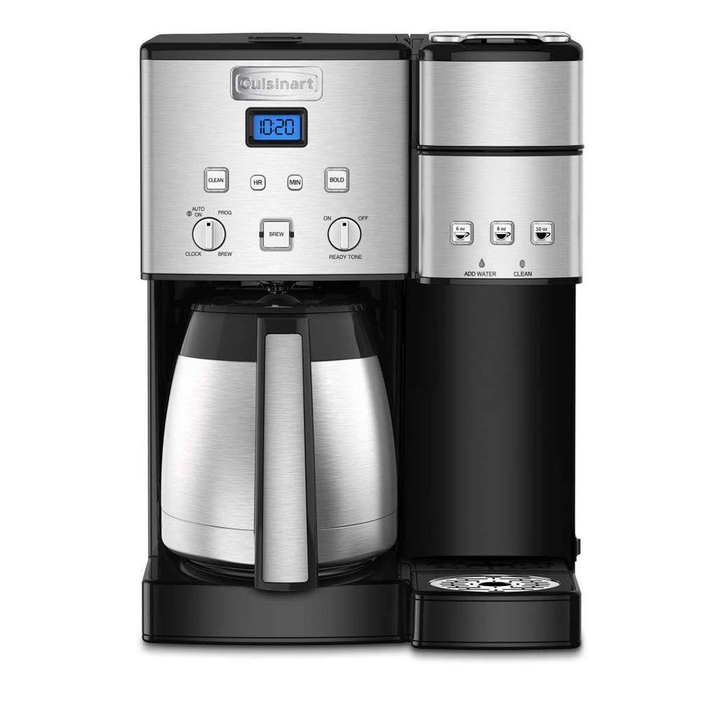Cuisinart SS-20 Coffee Center 10-Cup Thermal Single-Serve Brewer Coffeemaker Silver (SS-20) with Stainless Steel Milk Frothing P
