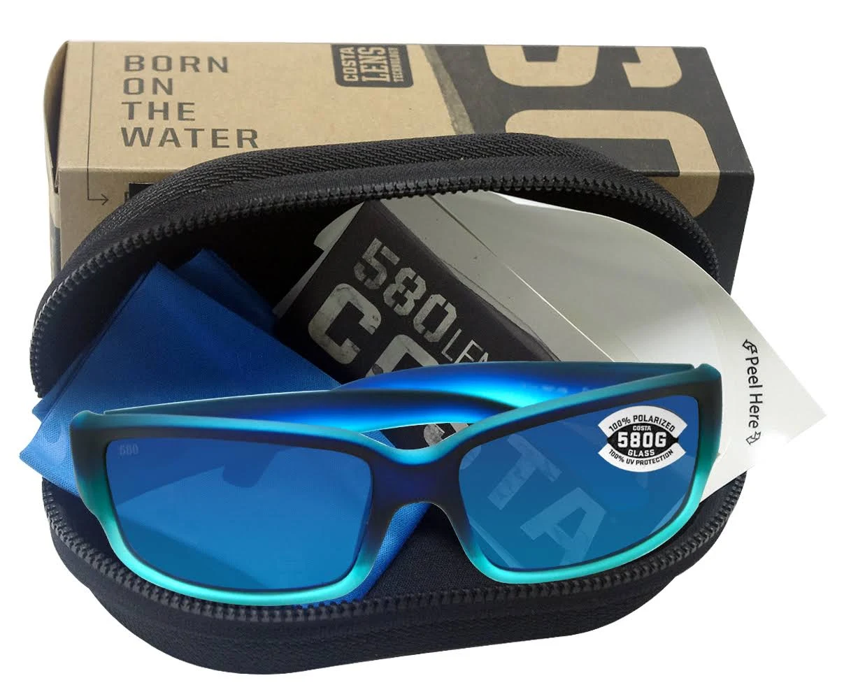 Costa Del Mar Caballito Matte Caribbean Fade Sunglasses Blue Lens 580G