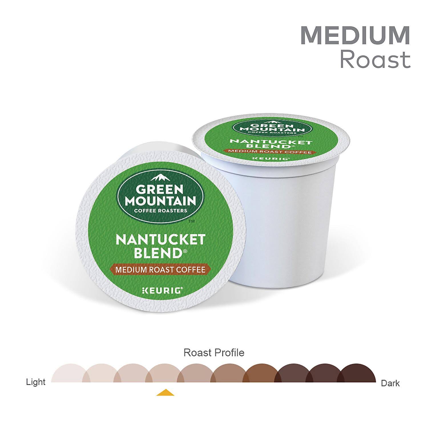 Green Mountain Coffee, Medium Roast, Nantucket Blend, K-Cup Pods - 100 pack, 0.33 oz cups