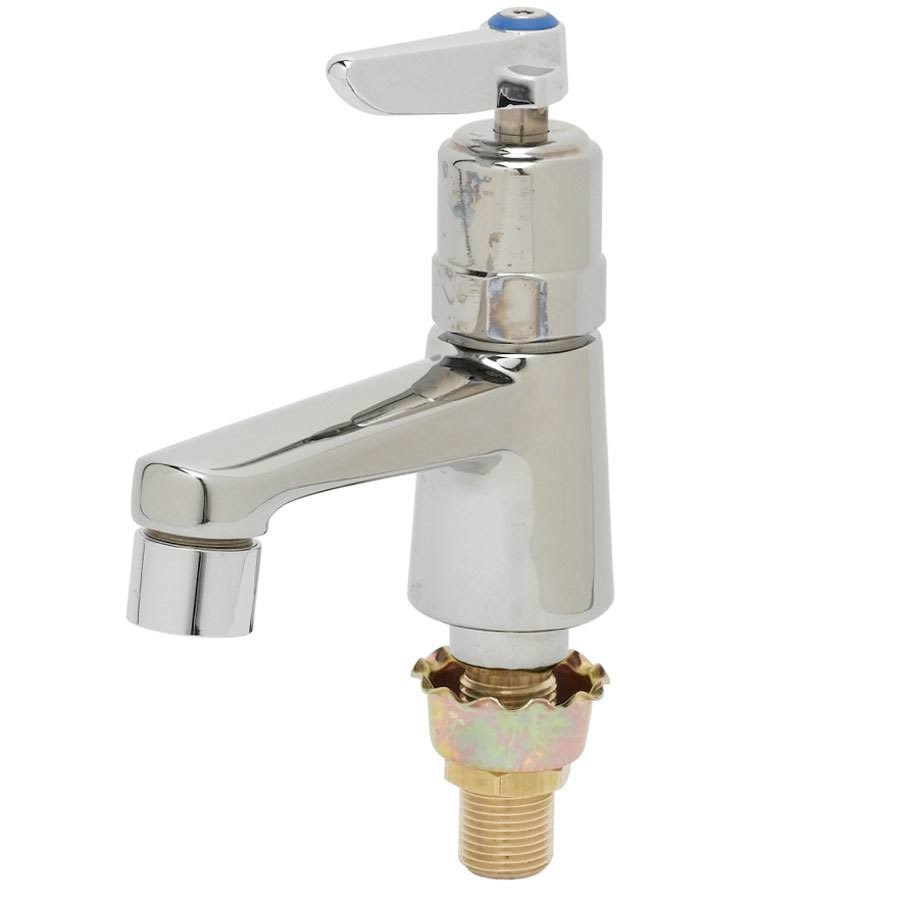 T and S Brass B-0712-01VRS Self-Closing Metering Sill Faucet with Lever Handle Chrome