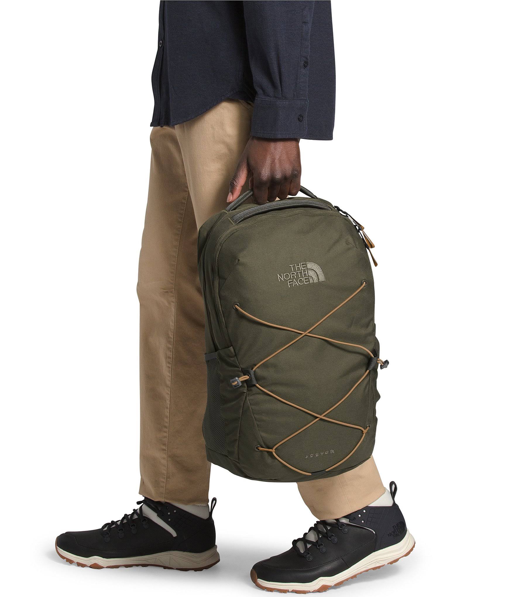 The North Face Jester Backpack (High Rise Grey Light Heather/Scarab Green)