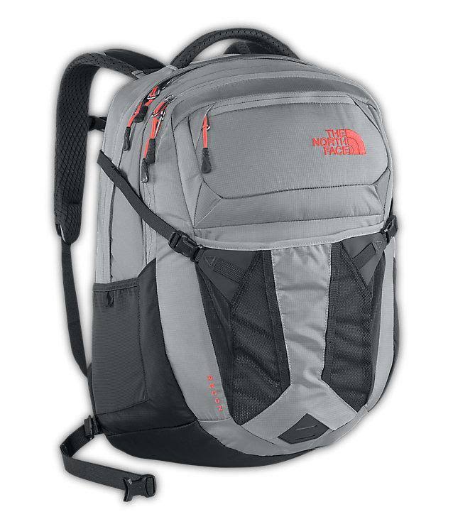 The North Face Recon Backpack - Women's - TNF Black Heather/Burnt Coral Metallic