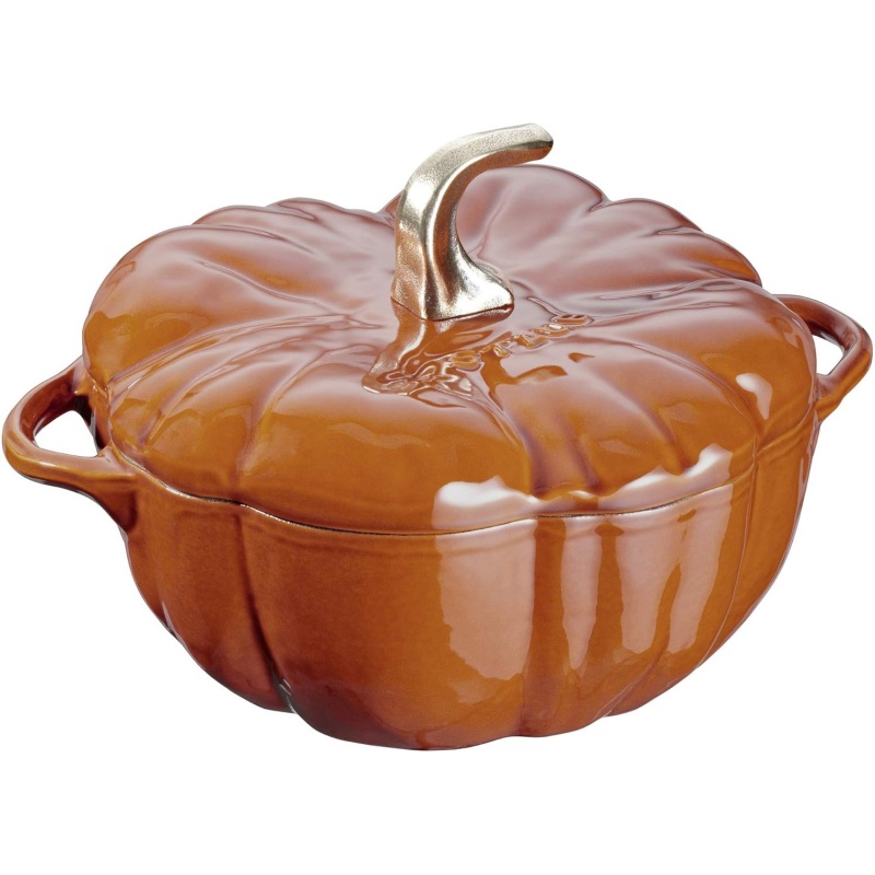STAUB Pumpkin Cocotte, Cast Iron, Burnt orange, 3.5-qt