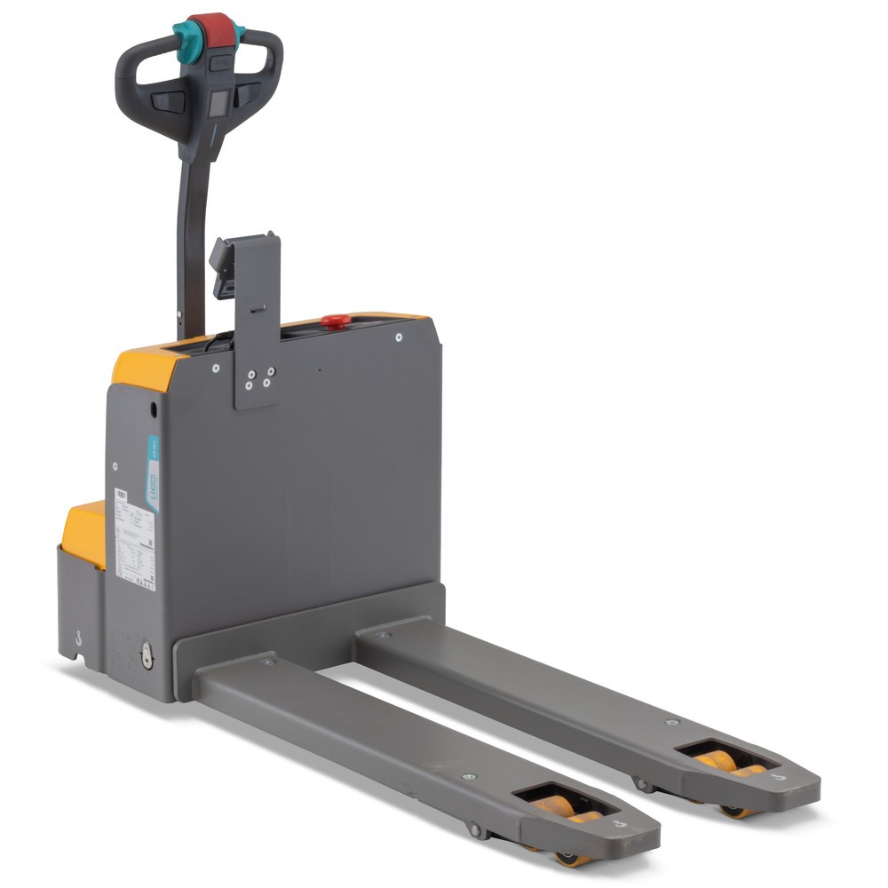 Jungheinrich EJE M13 electric pallet truck with scales. capacity 1.300 kg. lithium-ion