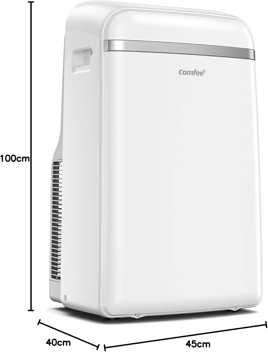 Comfee Mobile Air Conditioner Environmentally Friendly Refrigerant Pro, 3-in-1 Air Conditioner with Exhaust Hose, Cooling and Dehumidification and Ventilation, 10,000 BTU, 2.9 kW, for Rooms Approx. 80 [Energy Class A+]