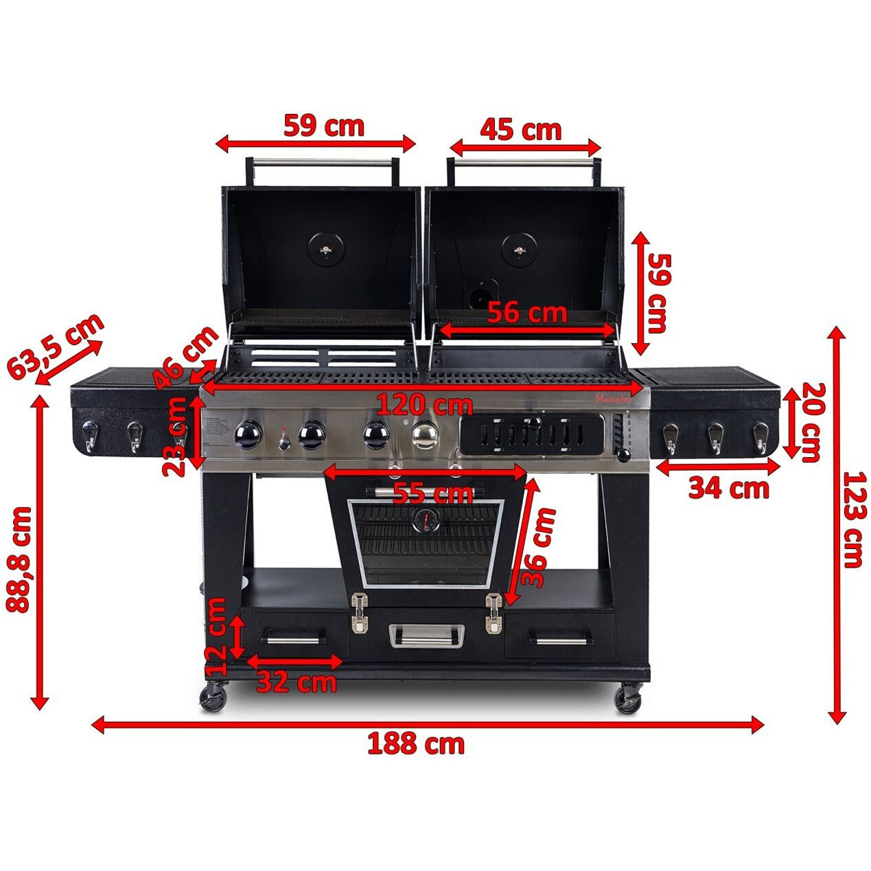Pit Boss Memphis Ultimate 4-in-1 Gas and Charcoal Smoker Grill