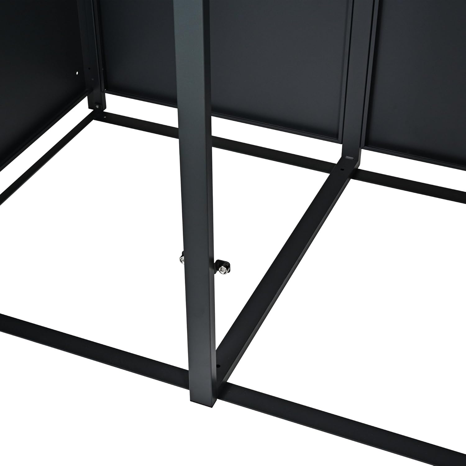 Zelsius Stainless Steel Wheelie Bin Box, 4 Bins, 120-240 Litres, Anthracite RAL 7016, Includes Extension Option, Garden Rubbish Bin Box, Set of 4, Storage Box for Wheelie Bins