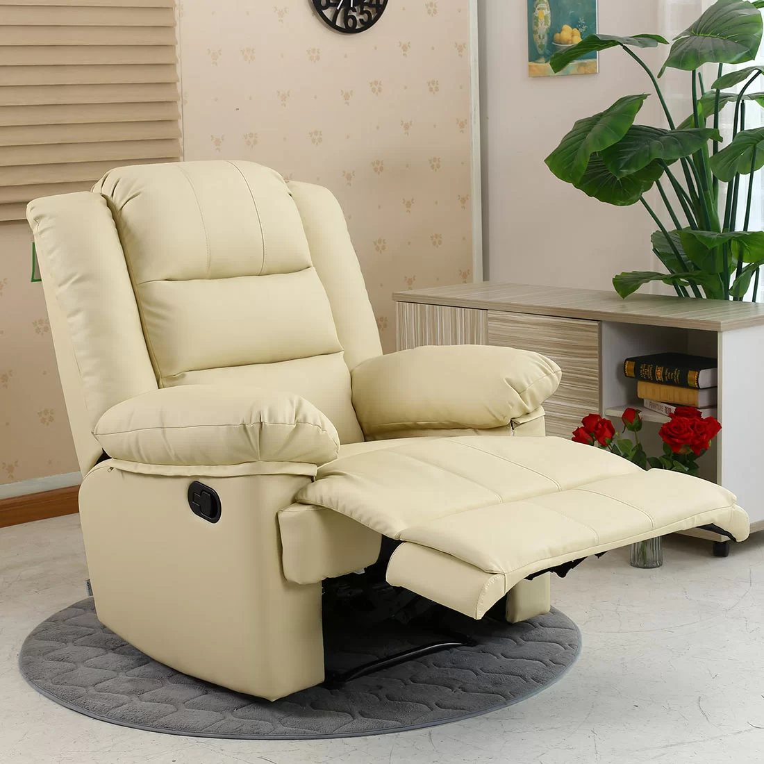 Manual Leather Match Manual Recliner