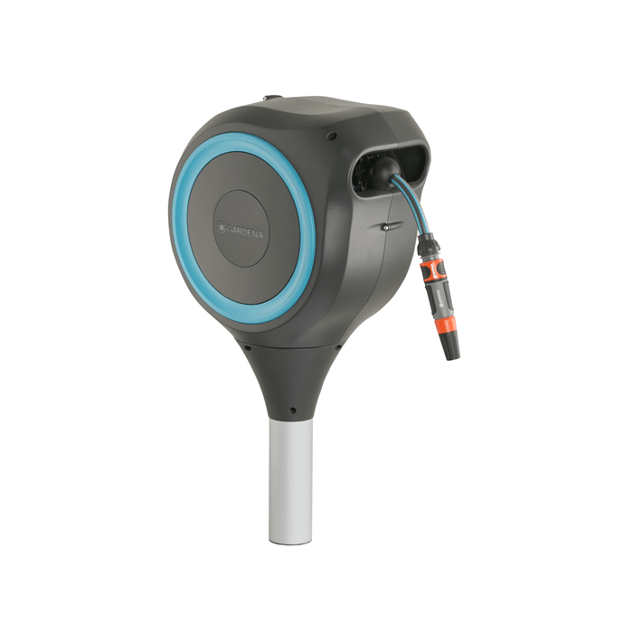 66 Foot Auto Retractable Hose Reel on Metal Spike