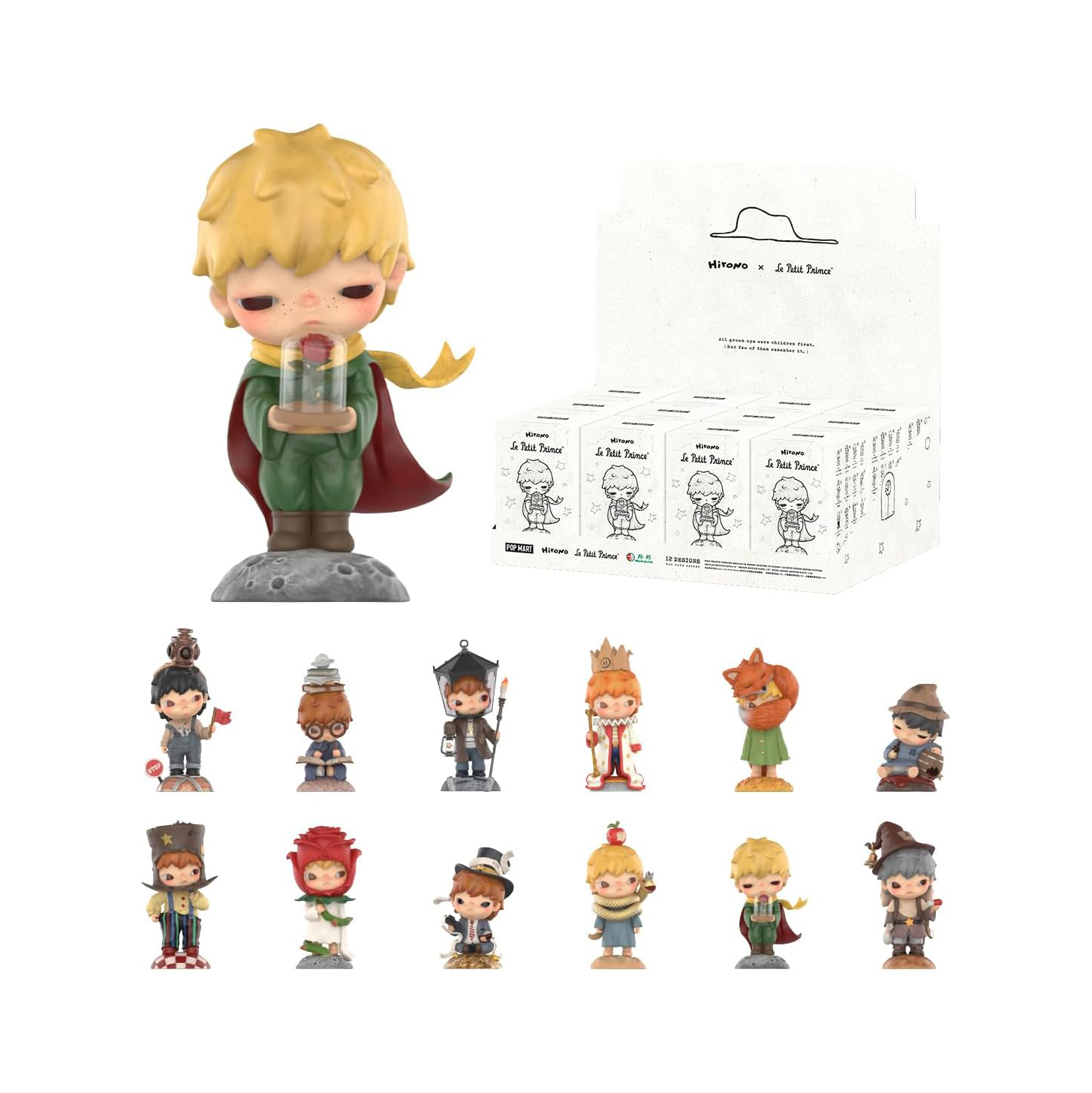 POP MART Hirono Le Petit Prince Series Figures Pop d’Action Figurines Anime de Jouet Figure à Collectionner Cadeaux Créatifs Whole Set