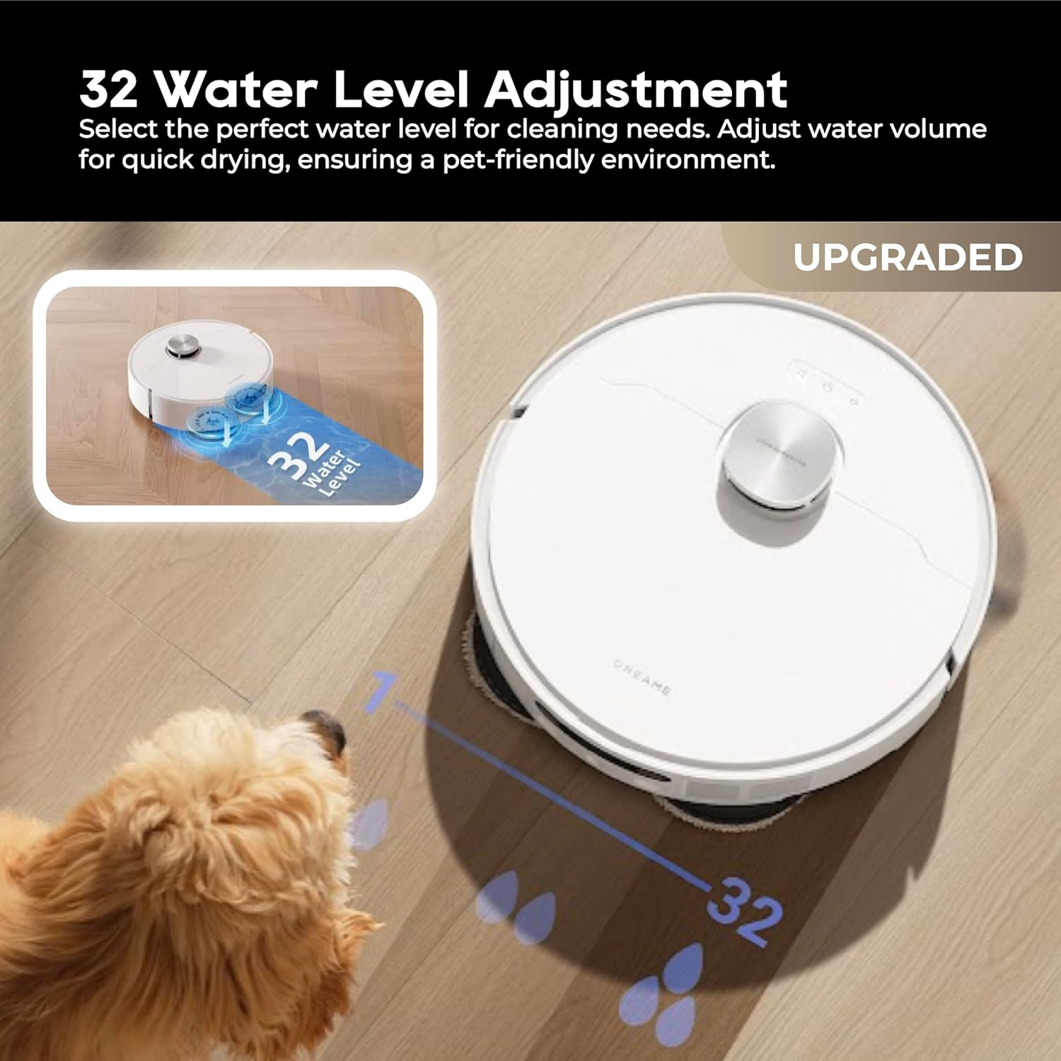 dreame L10s Ultra Robot Aspirateur Laveur avec Base Autonettoyante (Vidange Poussière, Nettoyage Automatique) AI Détection d'obstacles 3D, 5300Pa, Tapis Poils d'animaux, Batterie 210m, WiFi/APP/Alexa