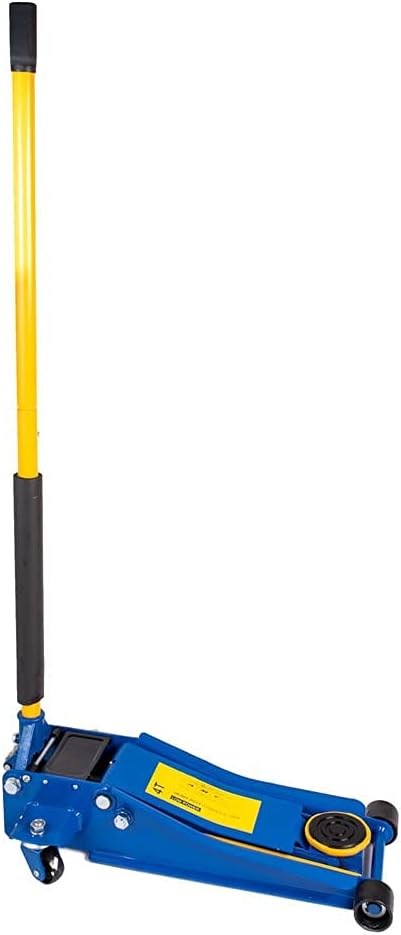 AMC Hydraulic jack, professional trolley jack, 4t, bidirectional bearing wheels, hydraulic jack, car jack, super low profile, professional, double piston, for vehicles