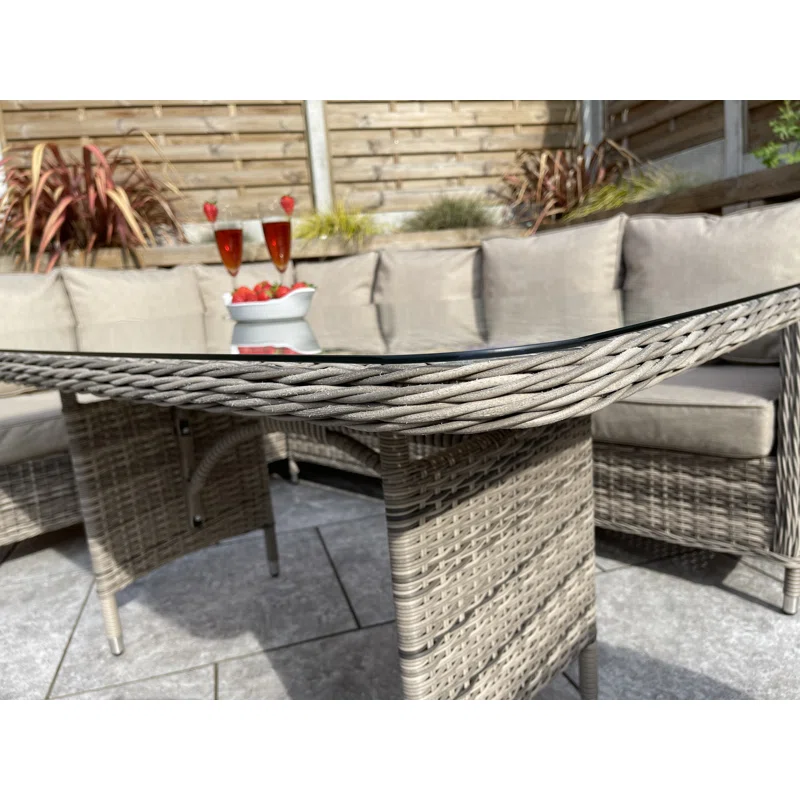 Auberta Wicker 9 - Person Garden Lounge Set