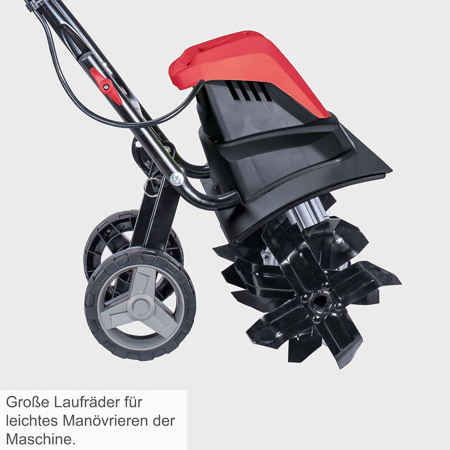 Scheppach Electric tiller MTE460 | 1500W | 450mm Width & 220mm Working Depth | Equipped with 24 Knives | Requires Low Maintenance | Folding Handlebar | Ideal for vegetable garden
