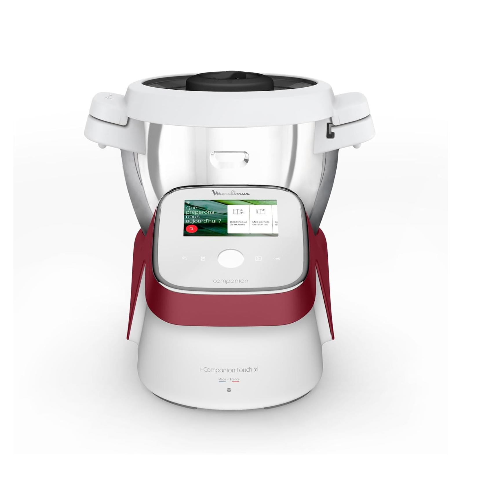 Moulinex Robot da Cucina Multifunzione I-Companion Touch, Potenza 1550 W, Capacità 4,5L, Temperatura da 30 a 150 °C, 14 Programmi Automatici e 5 Accessori Dedicati, HF9345
