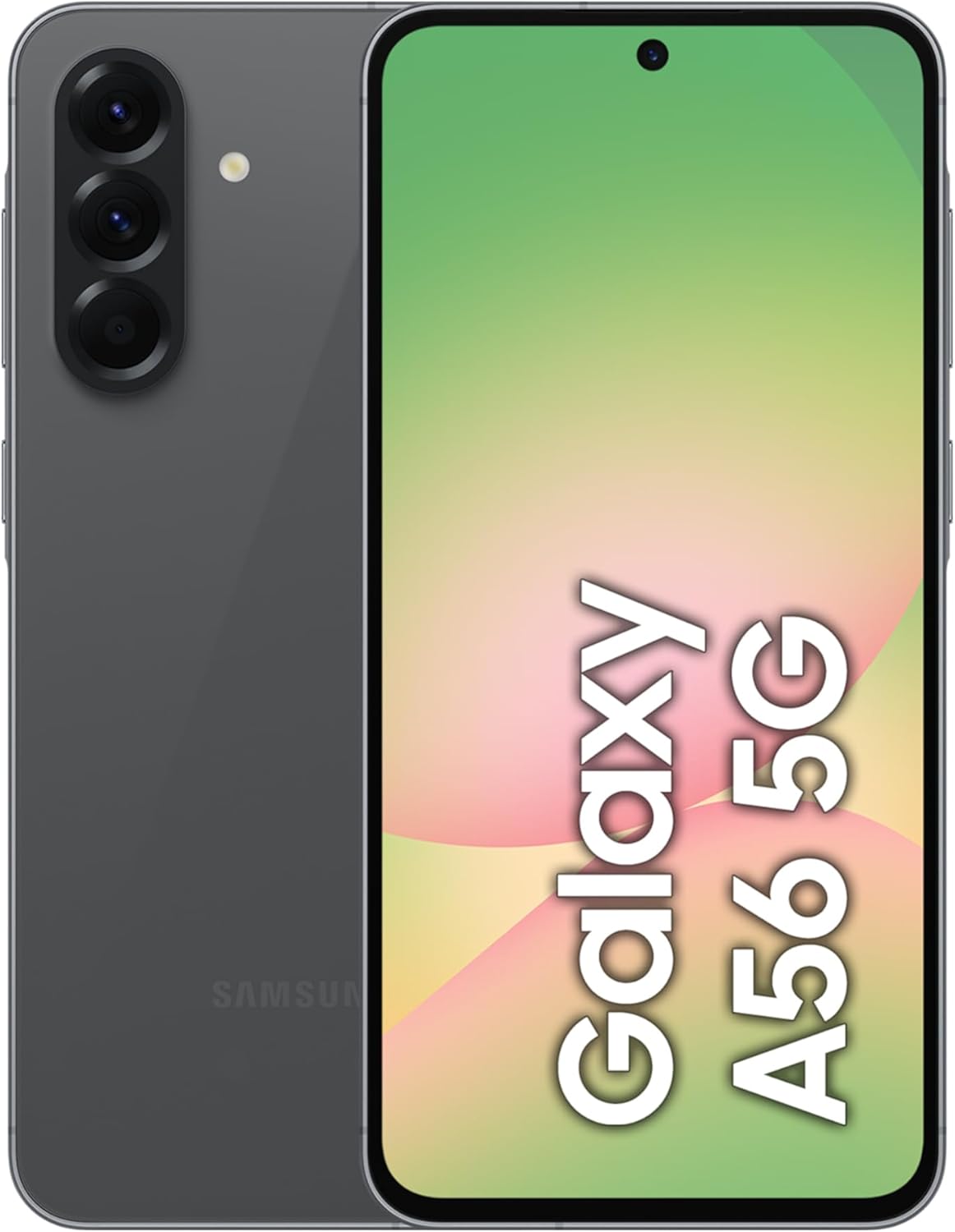 Samsung Galaxy A56 5G, Android Smartphone, 256GB Speicher, 8GB RAM, anthrazit, 6x Betriebssystem-Upgrade, großes Display, lange Akkulaufzeit, 8GB + 256GB
