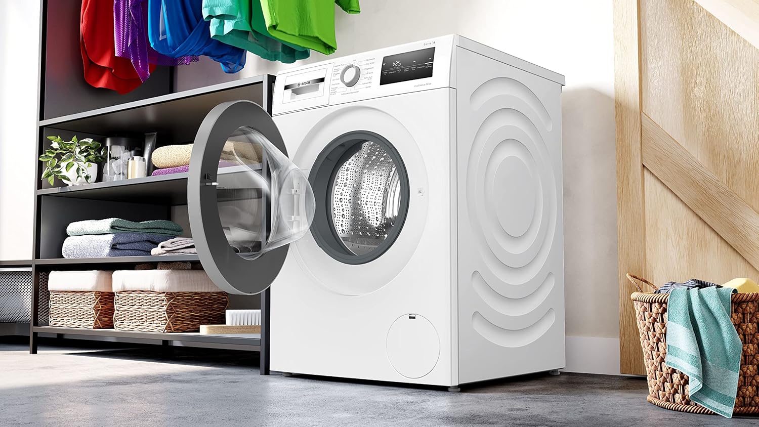 Bosch WAN28K23 Series 4 Washing Machine, Front-Loader with 8 kg Capacity, 1400 rpm, EcoSilence Drive: Quiet and Economical Washing, HygienePlus, Speed Perfect, White, 60 cm, Amazon Exclusive Edition [Energy Class A]