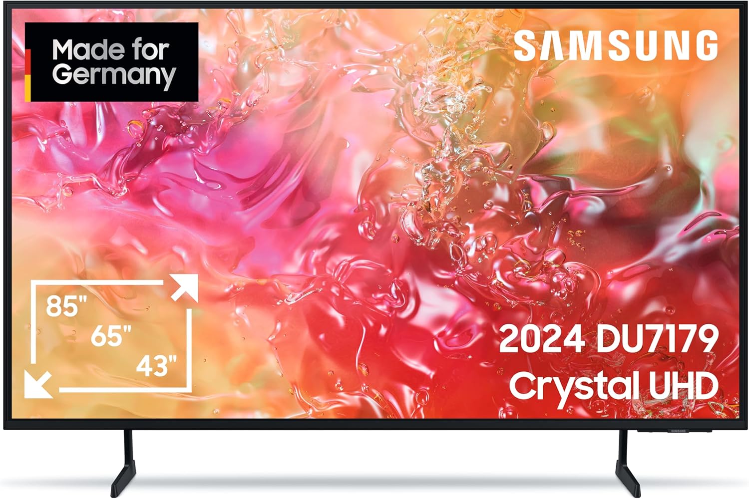 Samsung Crystal UHD 4K DU7179 TV, 65 Inches, Samsung TV with PurColor, 4K Upscaling, Crystal Processor 4K, Smart TV, GU65DU7179U, German Model (2024) [Energy Class G]