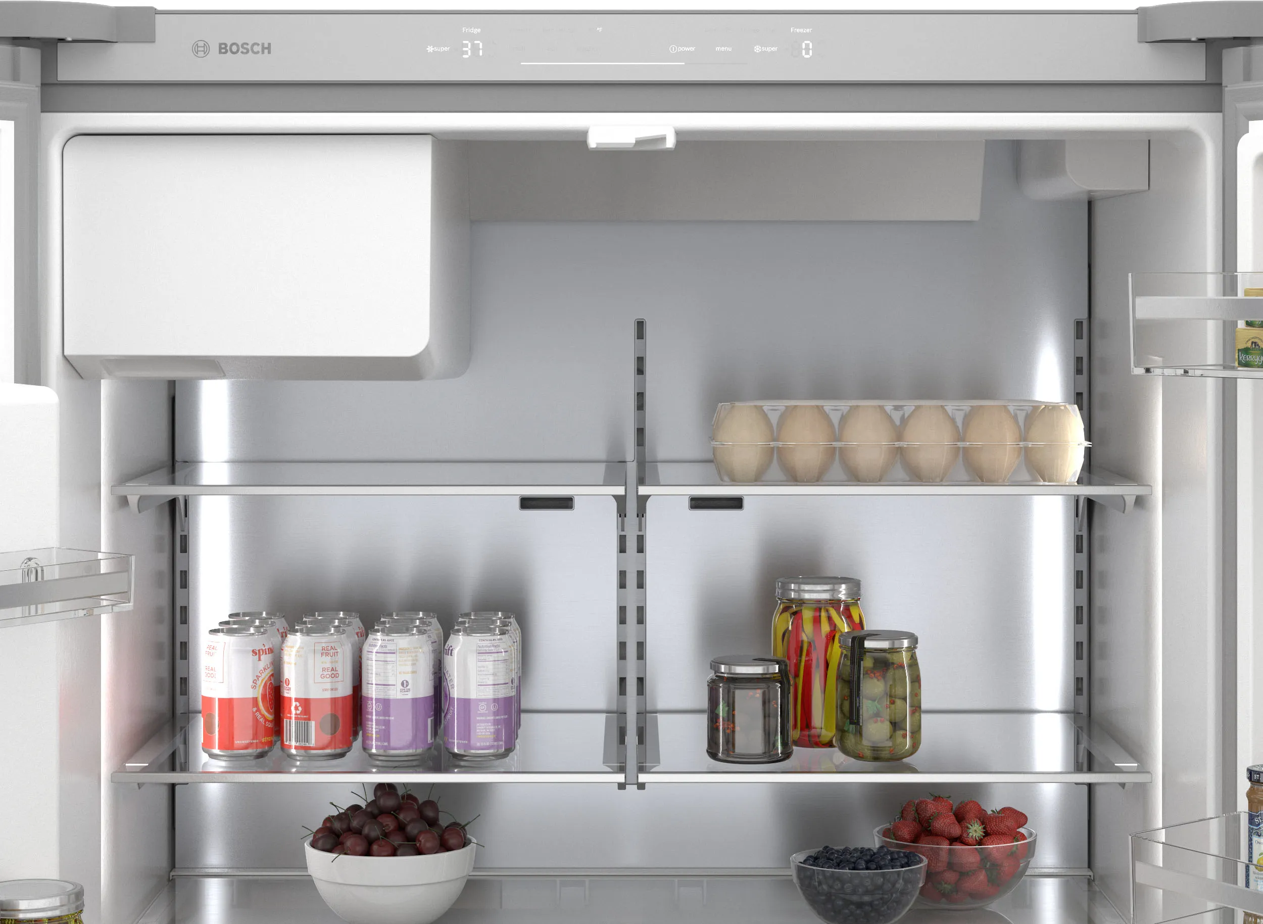 Bosch B36CD50SNS 500 Series French Door Bottom Mount Refrigerator 36'' Stainless steel (with anti-fingerprint), Total No Frost
