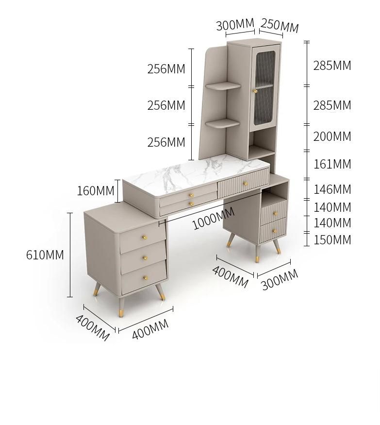 Modern Minimalist Dresser with Retractable Makeup Table – Luxury Bedroom Dressing Table