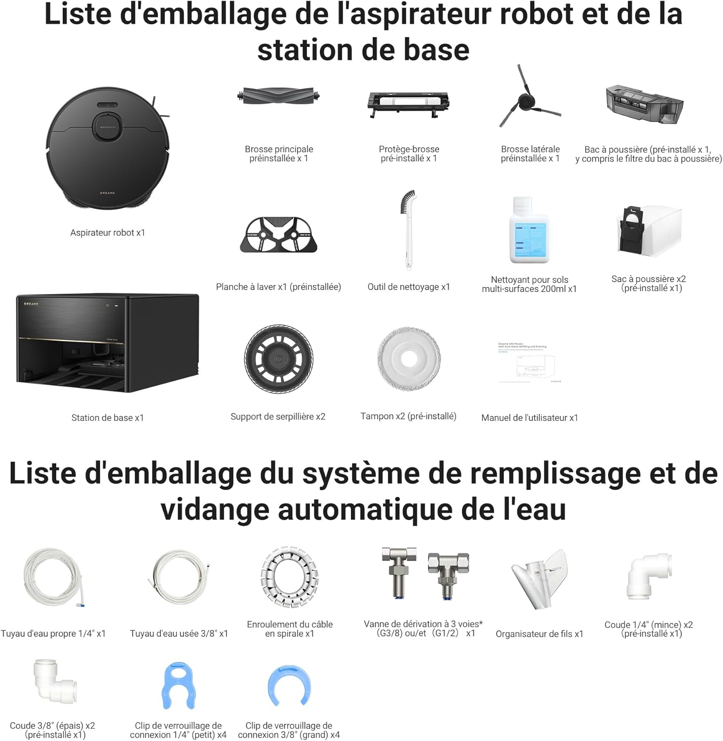 DREAME X40 Ultra Complete Robot Vacuum Cleaner with Removable and Liftable Mop, Raised Side Brush, 12,000 Pa, Mop and Scrubber with 70 C Hot Water, Liftable Brushes