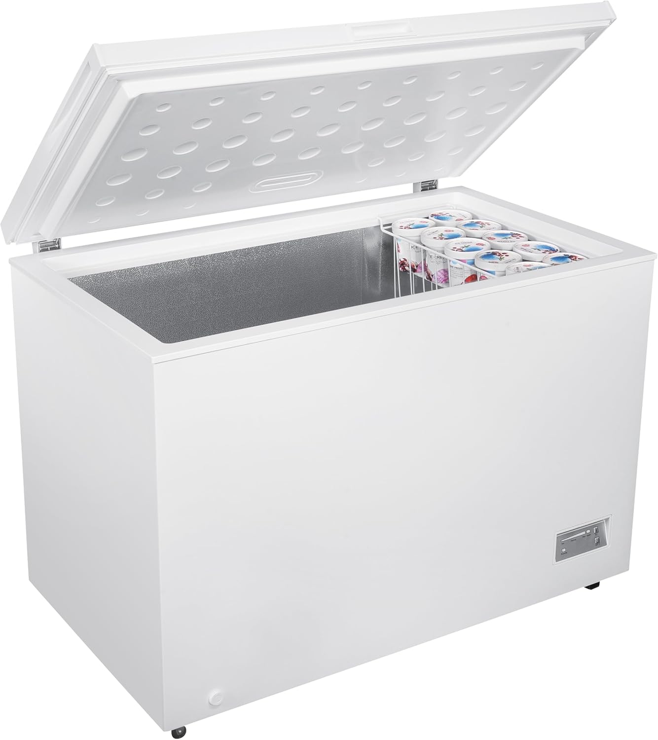 Beko CF316EWN Freezer, Freezer, 308 L Usable Volume, 1 Freezer Basket, Temperature Alarm, Transport Wheels, LED Display System, 40 db(A), Can be Used in Unheated Rooms, White [Energy Class E]