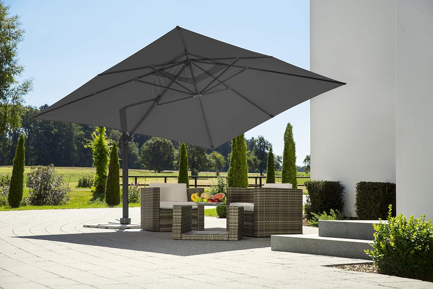 Schneider 2025 Rhodes Grande Parasol Approx. 400 x 300 cm Anthracite