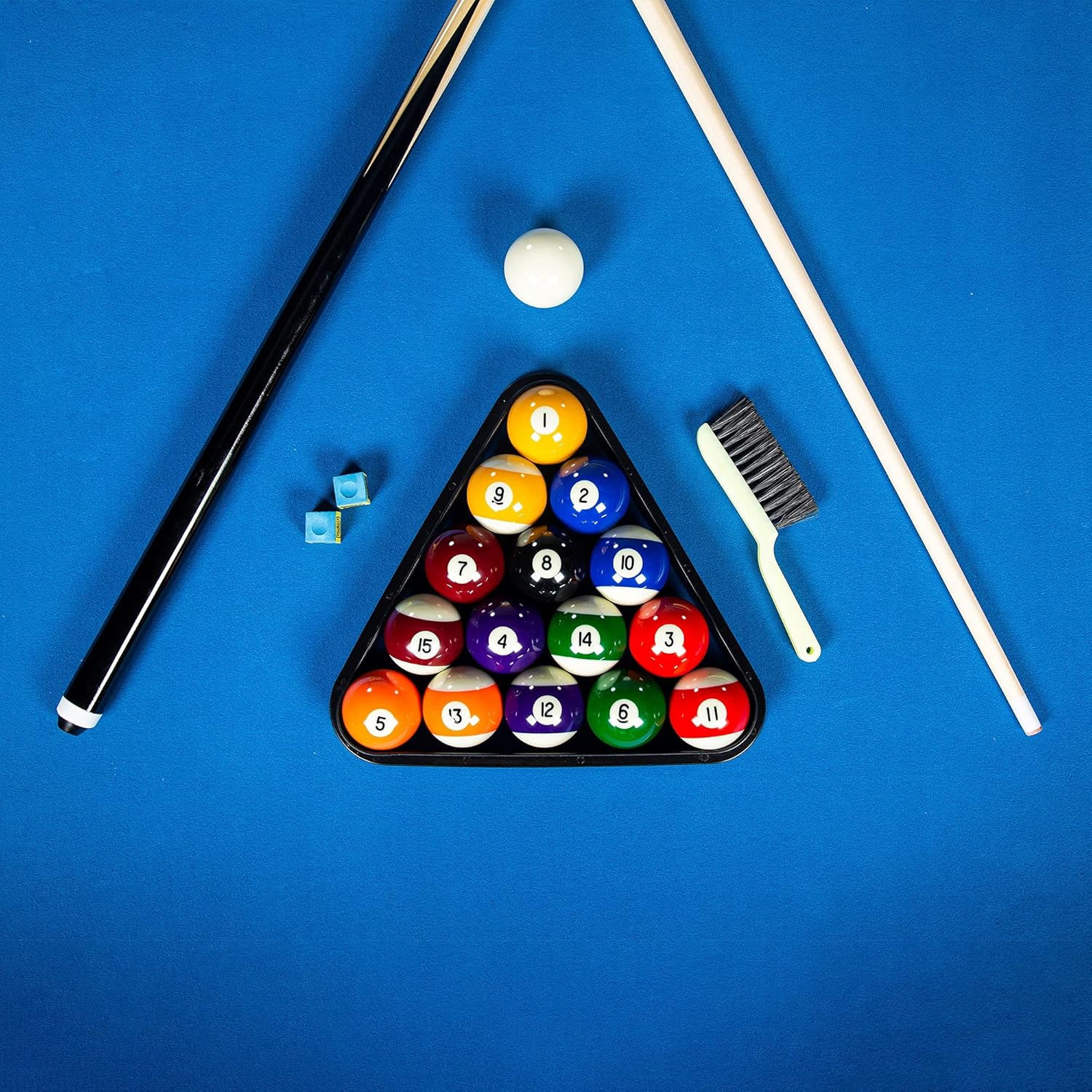 Buckshot Manhattan Billiard Table 8 ft (2.4 m) - 244 x 132 x 80 cm - 8-Foot Pool / Billiards Table with Ball Return and Accessories - 130 kg