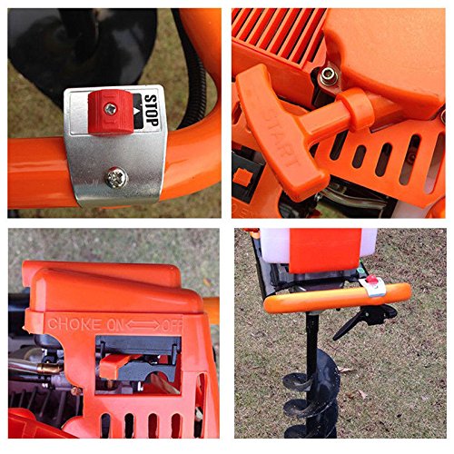 Motor gasoline drill for soil VIKI engine 52SS and Drilling 150 mm