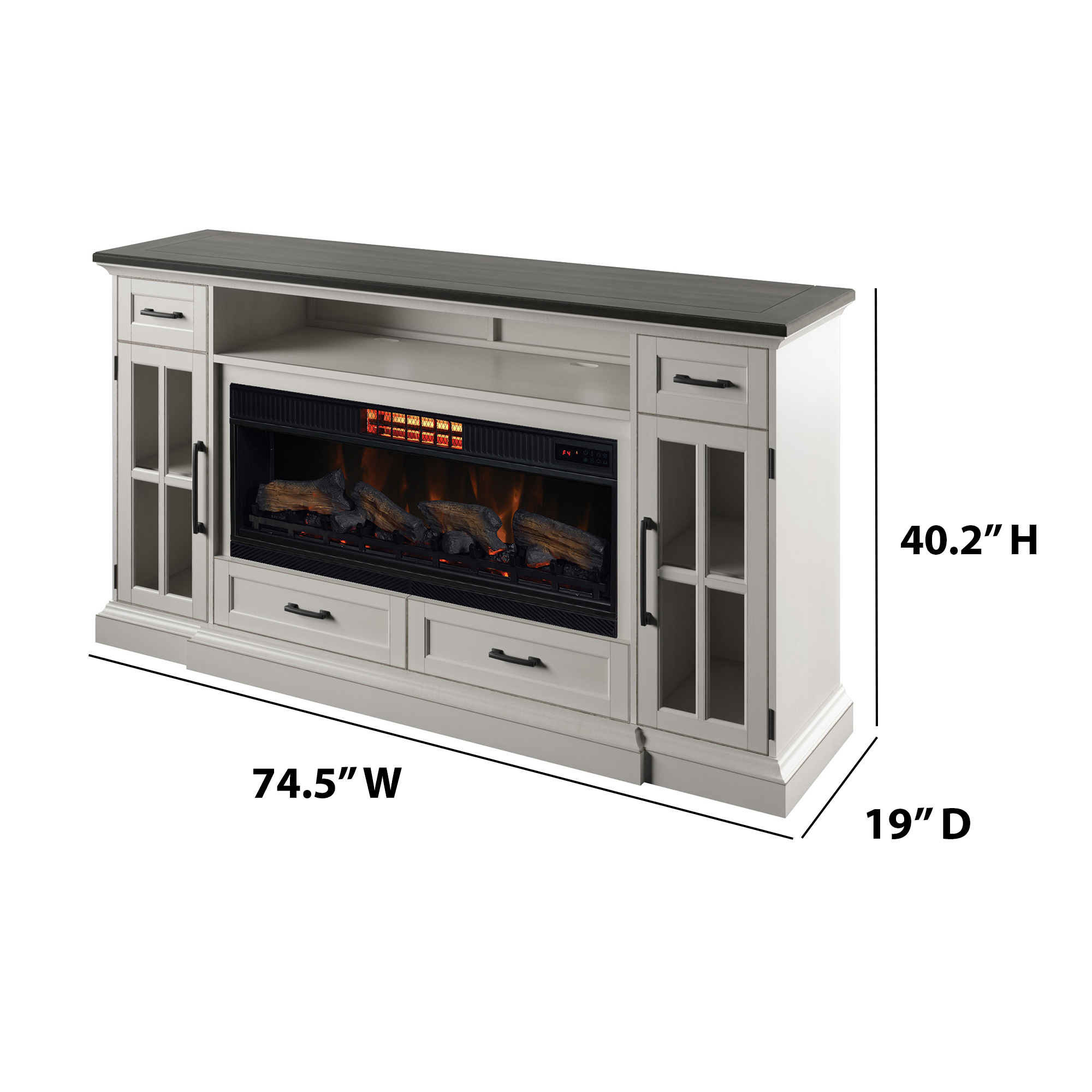 Tresanti ClassicFlame CoolGlow 2-in-1Electric Fireplace and Fan White