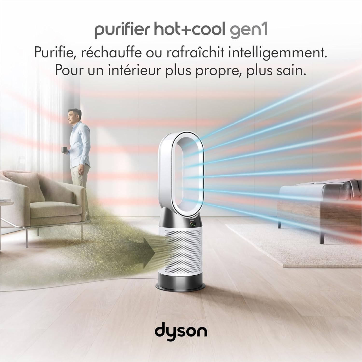 Dyson Purifier Hot+Cool Gen1 HP10 – Purifier, heater and bladeless fan, 27m², 360° HEPA filter, auto mode, captures 99.95% particles, Silver