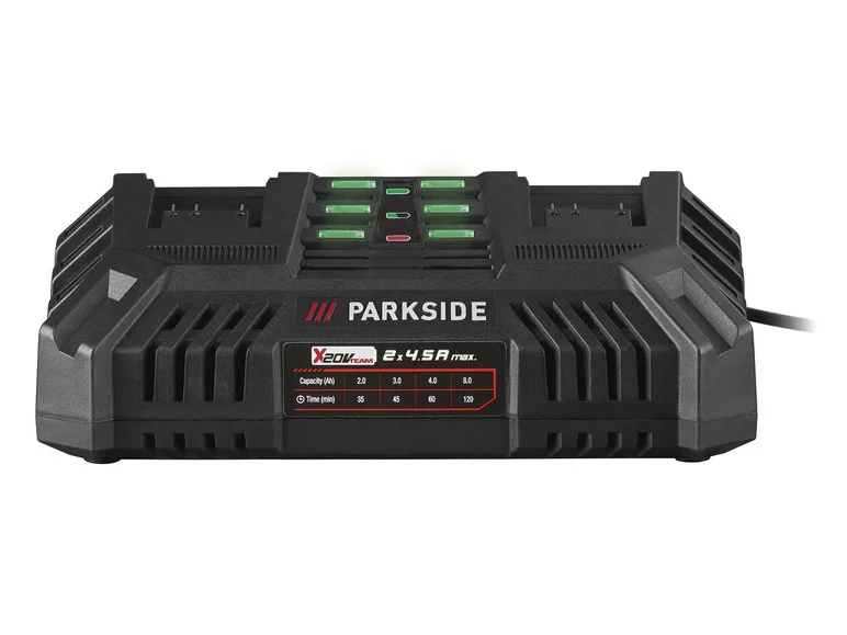 PARKSIDE Chargeur de batterie double PDSLG 20 B1, 2 x 4,5 A, 20 V
