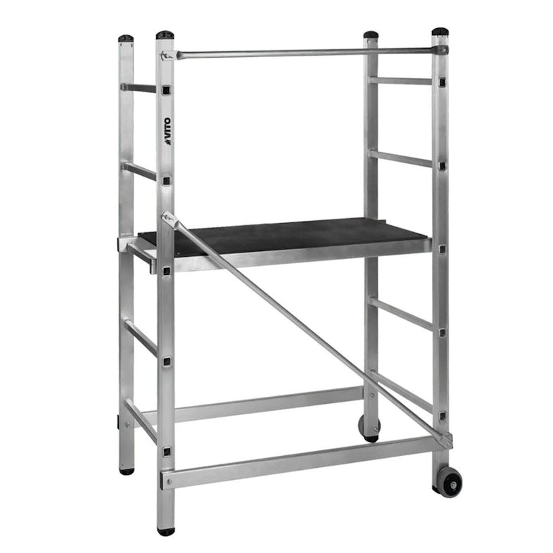 Echafaudage roulant Hauteur 3m - Échelle Échafaudage de Travail Aluminium Charge 120Kg - Travaux Bricolage Chantier Jardin VITO