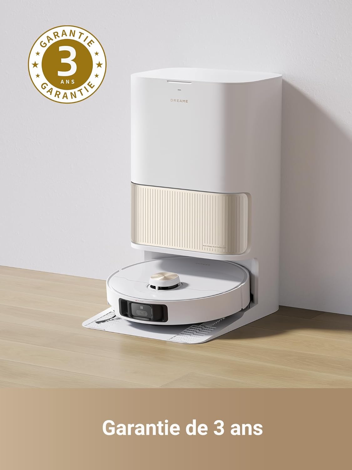 DREAME X40 Ultra Complete Robot Vacuum Cleaner with Removable and Liftable Mop, Raised Side Brush, 12,000 Pa, Mop and Scrubber with 70 C Hot Water, Liftable Brushes