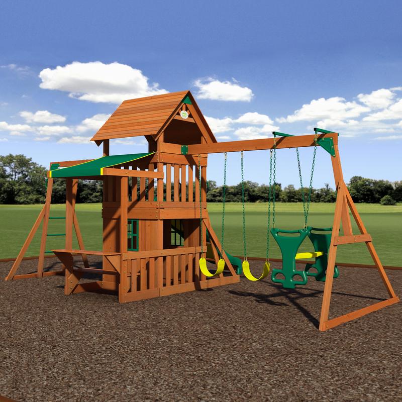 Saratoga Wooden Swing Set