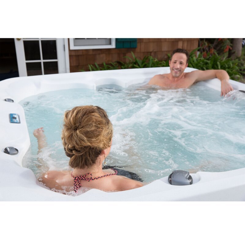Lifesmart Spas 7 - Person 65 - Jet Square Hot Tub with Ozonator in Espresso