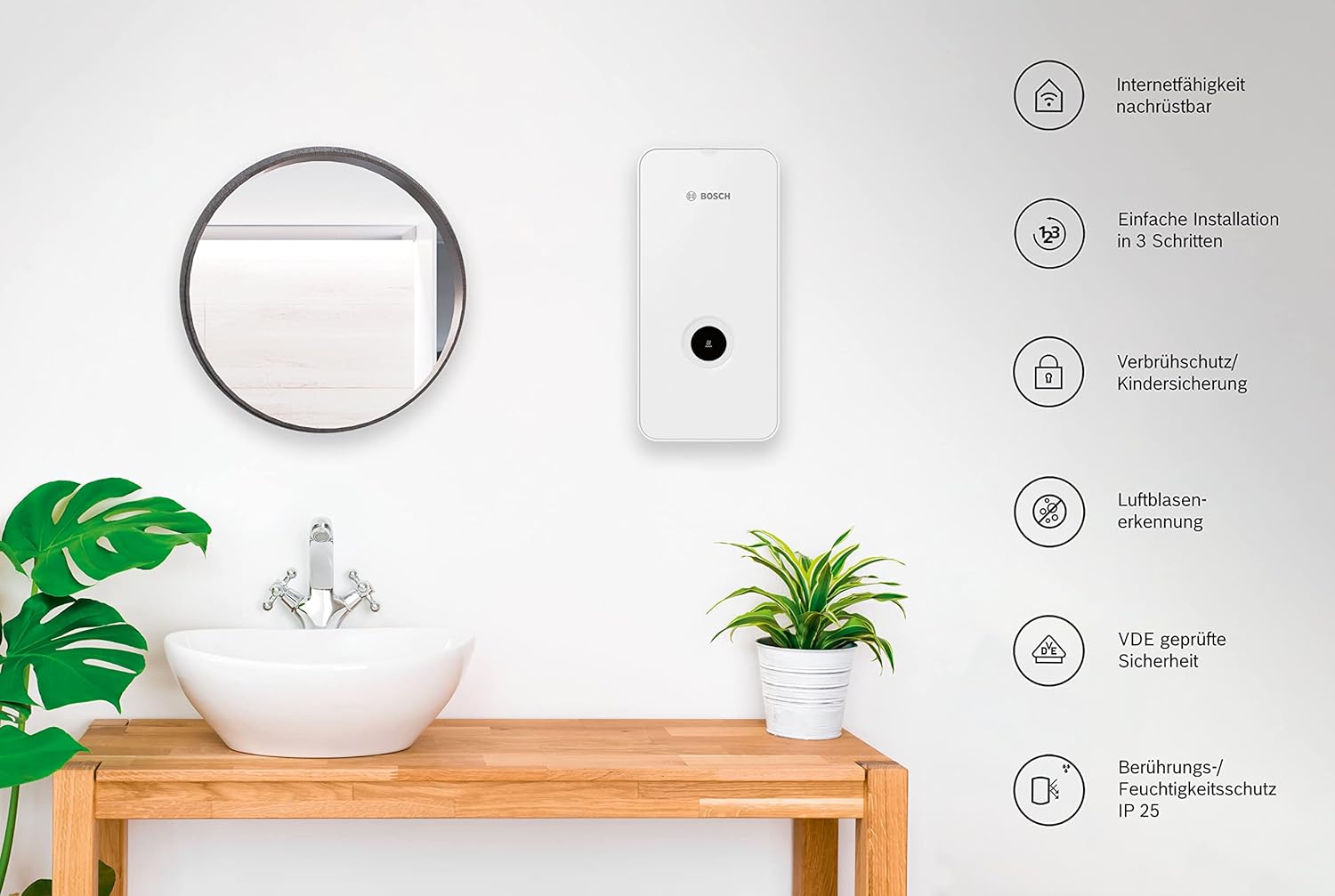 Bosch Tronic Line Electronically Controlled Instantaneous Water Heater 21/24/27 kW - Switchable