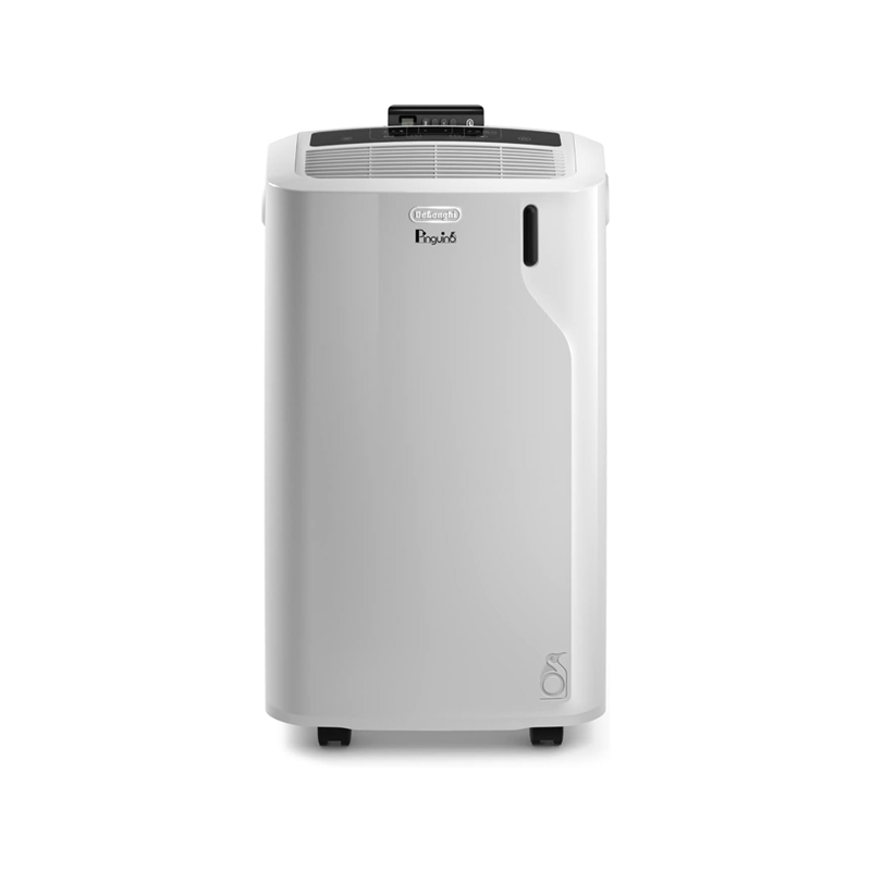 De’Longhi Pinguino PAC EM82 Eco Mobile Air Conditioner with Exhaust Hose, Dehumidification and Ventilation Function, Air Conditioning for Rooms up to 80 m³, Integrated Dust Filter and 24-hour Timer, White [Energy Class A]