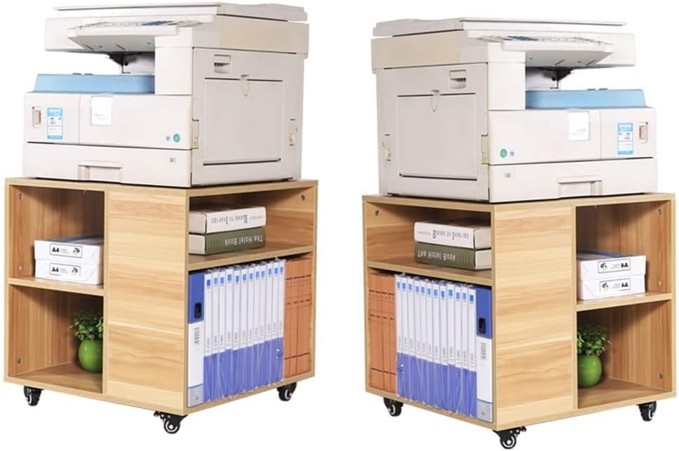 Drucker Regal Druckerständer, abnehmbares Lagerregal, Lagerschrank, Aktenregal, 23,62-Zoll-Druckerständer mit Rädern, Bücherregal für Büro, Schlafzimmer und Küche, Desktop-Druckerständer (Farbe: B)