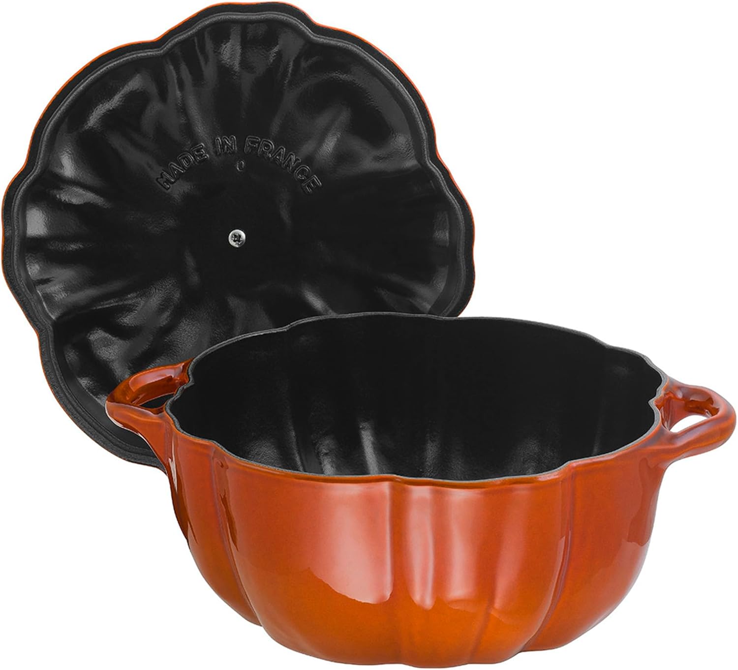 STAUB Pumpkin Cocotte, Cast Iron, Burnt orange, 3.5-qt