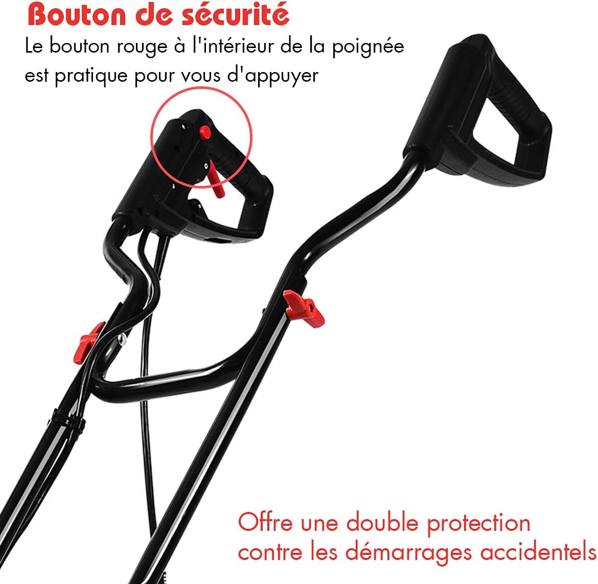 RELAX4LIFE Electric Tiller 1500 W at 400 RPM, Tiller with Working Depth 22 CM, Width 43 CM and 6 Blades, Foldable Handle and Safety Button for Garden (1500W)