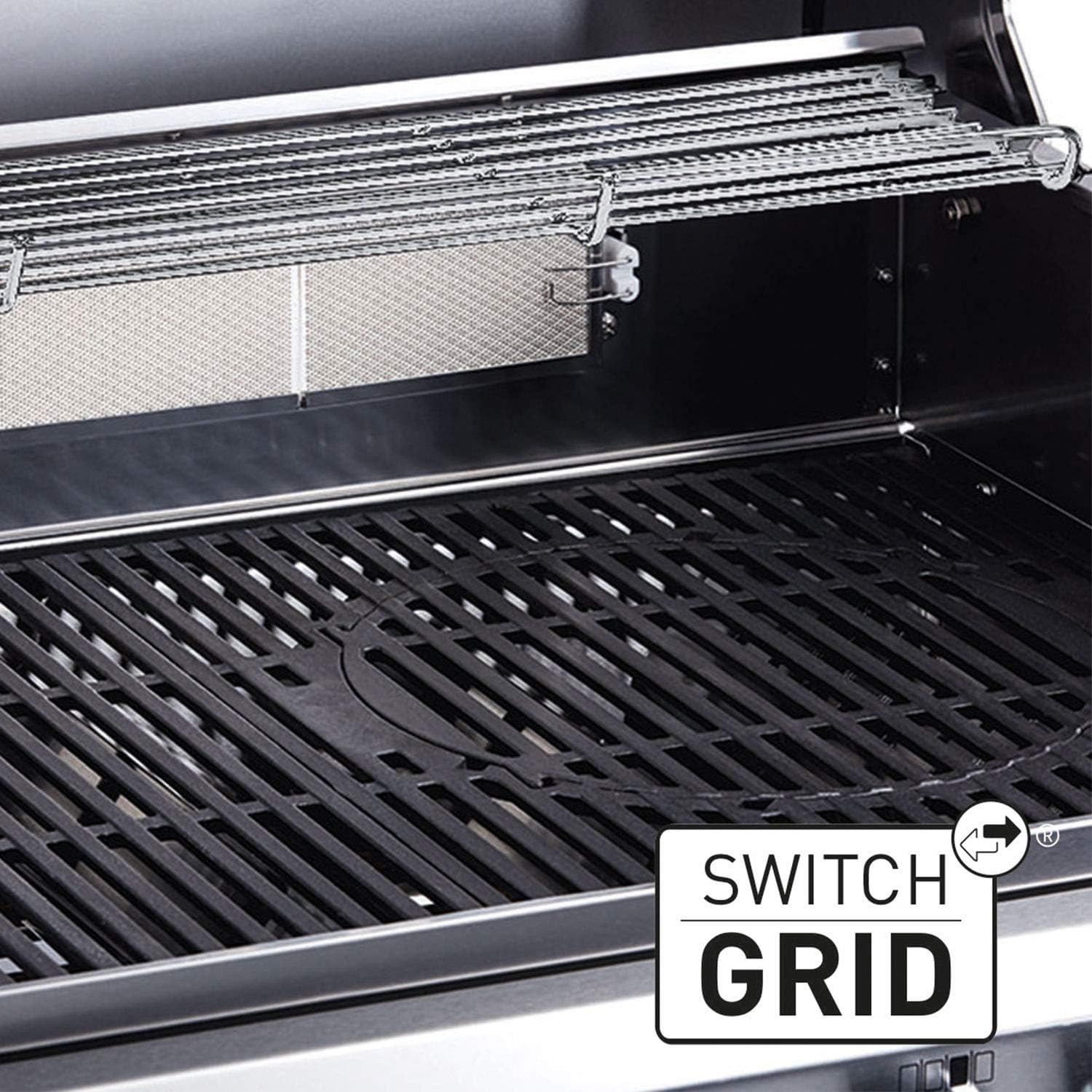 Enders® Monroe Pro Black 4 IK Turbo Gas Grill, 4-Burner, Infrared Back Burner, Side Burner, Enamelled Cooking Hood, Switch Grid™, Heat Range Burning System, 800 °C Turbo Zone™, Simple Clean™