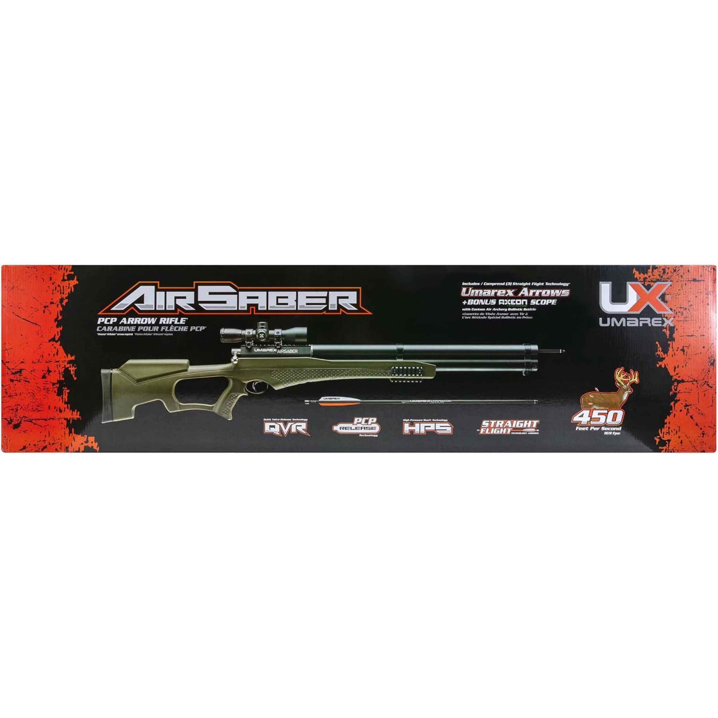 Umarex AirSaber PCP Powered Arrow Gun Air Rifle with 3 Carbon Fiber Arrows