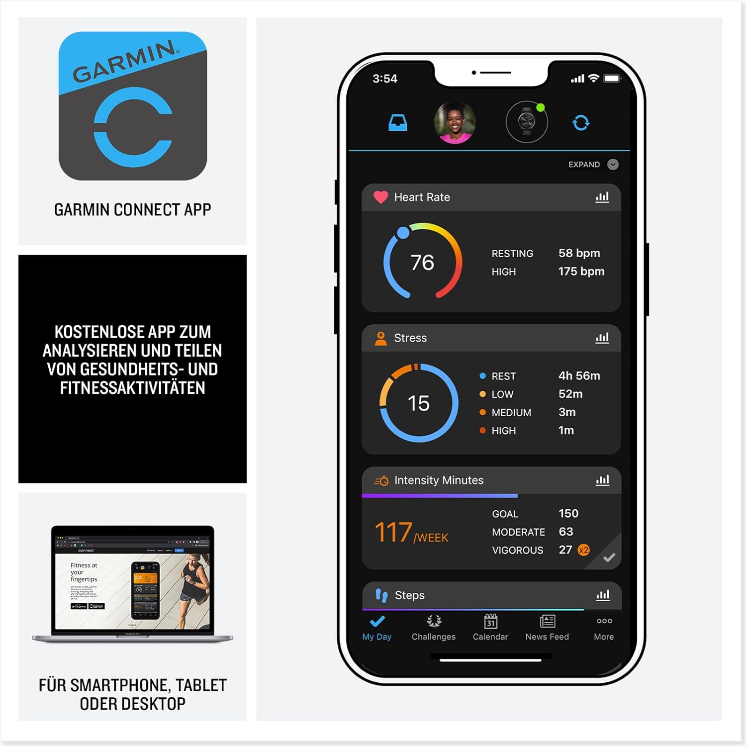 Garmin Venu 3 45mm – Fitness Smartwatch, 1.4