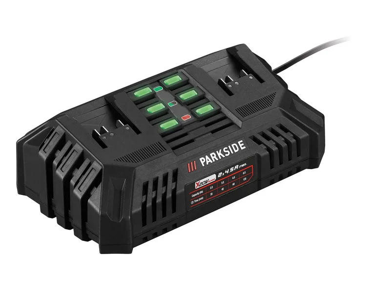 PARKSIDE Chargeur de batterie double PDSLG 20 B, 2 x 4,5 A, 20 V