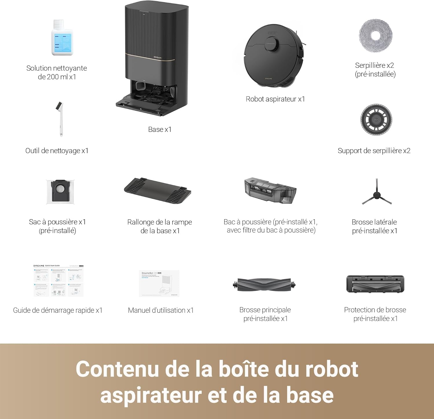 DREAME X40 Ultra Complete Robot Vacuum Cleaner with Removable and Liftable Mop, Raised Side Brush, 12,000 Pa, Mop and Scrubber with 70 C Hot Water, Liftable Brushes