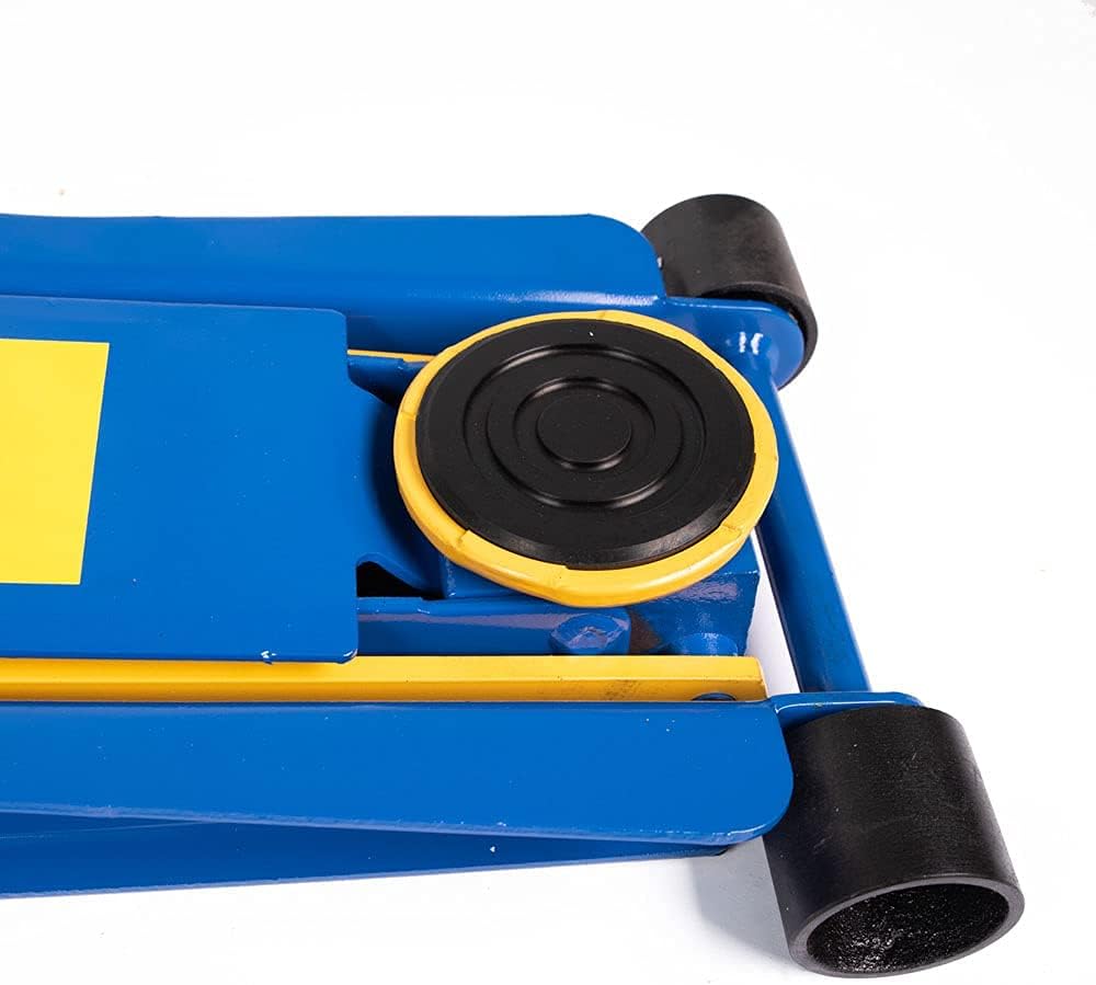 AMC Hydraulic jack, professional trolley jack, 4t, bidirectional bearing wheels, hydraulic jack, car jack, super low profile, professional, double piston, for vehicles