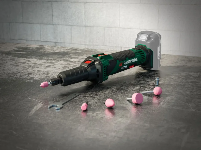 PARKSIDE Meuleuse droite sans fil PGSA 20-Li A1, sans batterie ni chargeur, 20 V