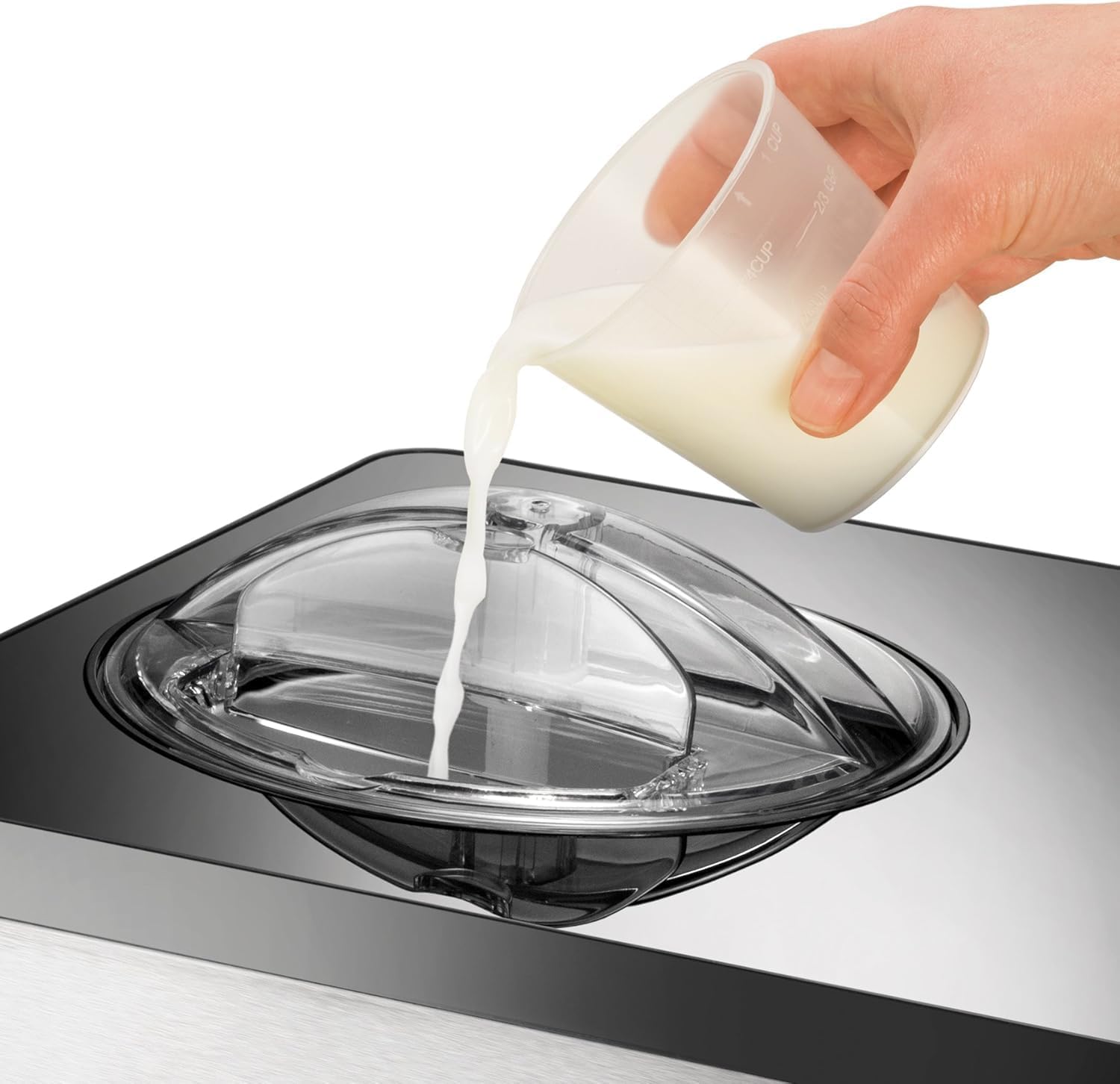 Unold Ice Cream Maker Gusto 48845, 2L Stainless Steel Bowl, Self-Cooling Compressor, Automatic, Includes Recipe Book